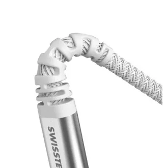 KABEL DO TRANSMISJI DANYCH SWISSTEN KEVLAR USB/USB-C 1,5 M BIAŁY KABEL DO TRANSMISJI DANYCH SWISSTEN KEVLAR USB/USB-C 1,5 M BIAŁY