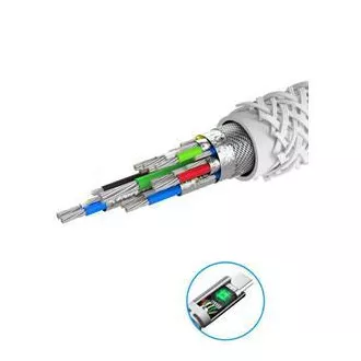 KABEL DO TRANSMISJI DANYCH SWISSTEN KEVLAR USB/USB-C 1,5 M BIAŁY KABEL DO TRANSMISJI DANYCH SWISSTEN KEVLAR USB/USB-C 1,5 M BIAŁY