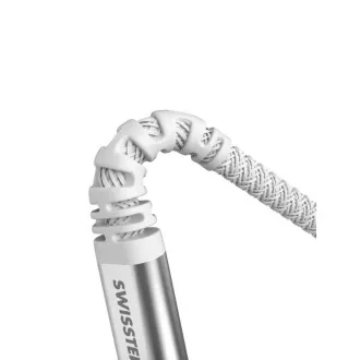 KABEL DO TRANSMISJI DANYCH SWISSTEN KEVLAR USB-C / LIGHTNING 1,5 M BIAŁY