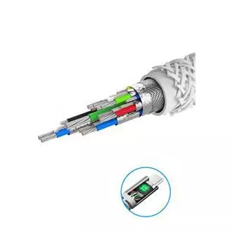 KABEL DO TRANSMISJI DANYCH SWISSTEN KEVLAR USB-C / LIGHTNING 1,5 M BIAŁY