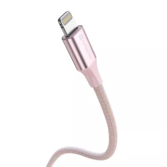 KABEL DO TRANSMISJI DANYCH SWISSTEN TEXTILE II USB / LIGHTNING 1,5 M RÓŻOWY