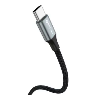 KABEL DO TRANSMISJI DANYCH SWISSTEN TEXTILE II USB / USB-C 1,5 M CZARNY