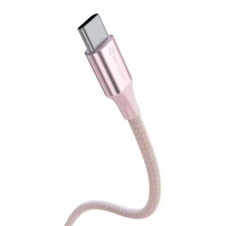 KABEL DO TRANSMISJI DANYCH SWISSTEN TEXTILE II USB / USB-C 1,5 M RÓŻOWY