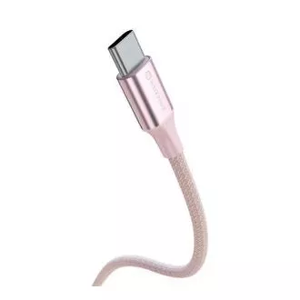 KABEL DO TRANSMISJI DANYCH SWISSTEN TEXTILE II USB / USB-C 1,5 M RÓŻOWY