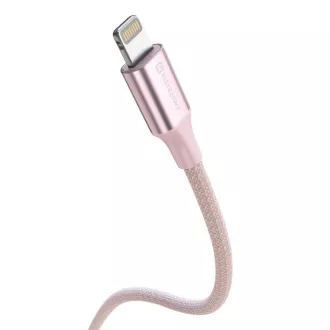 KABEL DO TRANSMISJI DANYCH SWISSTEN TEXTILE II USB-C / LIGHTNING 1,5 M RÓŻOWY