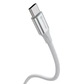 KABEL DO TRANSMISJI DANYCH SWISSTEN TEXTILE II USB-C / USB-C 1,5 M BIAŁY