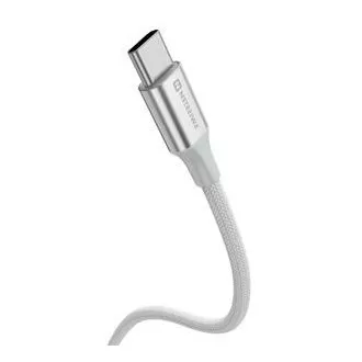 KABEL DO TRANSMISJI DANYCH SWISSTEN TEXTILE II USB-C / USB-C 1,5 M BIAŁY
