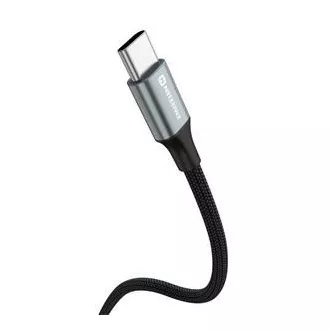 KABEL DO TRANSMISJI DANYCH SWISSTEN TEXTILE II USB-C / USB-C 1,5 M CZARNY