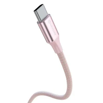 KABEL DO TRANSMISJI DANYCH SWISSTEN TEXTILE II USB-C / USB-C 1,5 M RÓŻOWY