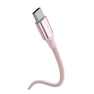KABEL DO TRANSMISJI DANYCH SWISSTEN TEXTILE II USB-C / USB-C 1,5 M RÓŻOWY