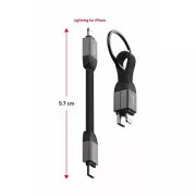 SWISSTEN MAGNETYCZNY BRELOK DO KLUCZY USB-C / LIGHTNING 9,7 CM