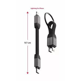SWISSTEN MAGNETYCZNY BRELOK DO KLUCZY USB-C / LIGHTNING 9,7 CM