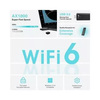 Karta sieciowa WiFi USB TP-Link Archer TX20U - AX1800 Karta sieciowa WiFi USB TP-Link Archer TX20U - AX1800