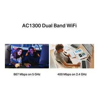 MERCUSYS MA30H - Bezprzewodowa dwuzakresowa karta sieciowa USB AC1300 - Antena o dużym wzmocnieniu