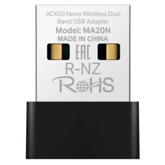 MERCUSYS MA20N - Bezprzewodowa dwupasmowa karta sieciowa AC650 USB Nano