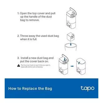 TP-Link Tapo RVA202 Jednorazowy worek na kurz do odkurzacza automatycznego Tapo (5 szt.) TP-Link Tapo RVA202 Jednorazowy worek na kurz do odkurzacza automatycznego Tapo (5 szt.)