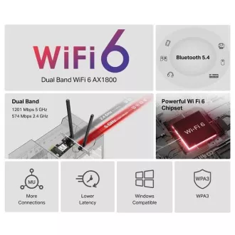 Mercusys MA70XE - Karta Wi-Fi 6 PCIe z Bluetooth 5.4 AX1800