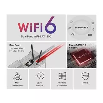 Mercusys MA70XE - Karta Wi-Fi 6 PCIe z Bluetooth 5.4 AX1800