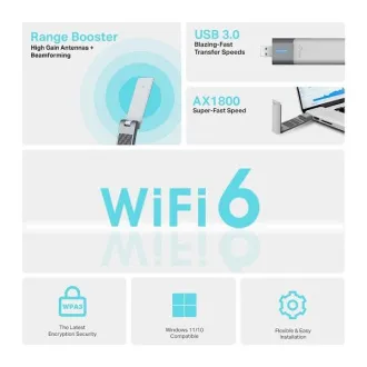 TP-Link Archer TX20UH - Bezprzewodowa karta sieciowa USB AX1800 o wysokim wzmocnieniu TP-Link Archer TX20UH - Bezprzewodowa karta sieciowa USB AX1800 o wysokim wzmocnieniu