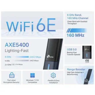 TP-Link Archer TBE400U Plus – bezprzewodowy adapter Wi-Fi 7 z portem USB i anteną o wysokim zysku TP-Link Archer TBE400U Plus – bezprzewodowy adapter Wi-Fi 7 z portem USB i anteną o wysokim zysku