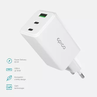 Zasilacz Epico UltraBoost GaN 65W EA65 - biały