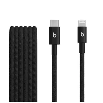 Opleciony kabel Beats USB-C/Lightning (1,5 m) - czarny