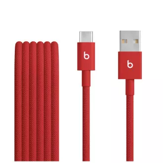Opleciony kabel Beats USB-A / USB-C (1,5 m) - Rapid Red