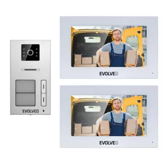 EVOLVEO DoorPhone AP2-2 wideodomofon przewodowy dla dwóch mieszkań z aplikacją, biały