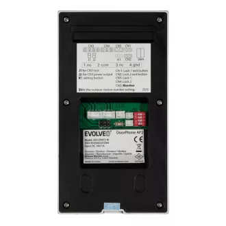 EVOLVEO DoorPhone AP2-2 wideodomofon przewodowy dla dwóch mieszkań z aplikacją, biały