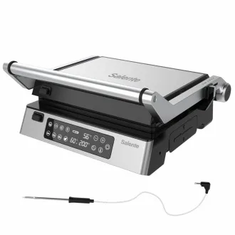 Grill kontaktowy Salente FlamePro z zewnętrznym czujnikiem temperatury - Używany Grill kontaktowy Salente FlamePro z zewnętrznym czujnikiem temperatury - Używany