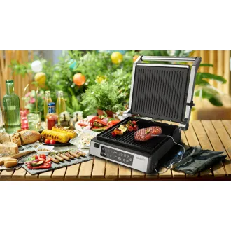 Grill kontaktowy Salente FlamePro z zewnętrznym czujnikiem temperatury - Używany Grill kontaktowy Salente FlamePro z zewnętrznym czujnikiem temperatury - Używany