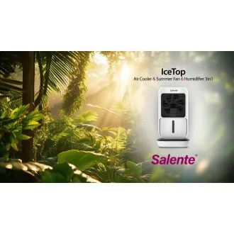 Salente IceTop, biurkowe urządzenie chłodzące, wentylator i nawilżacz powietrza 3 w 1, białe