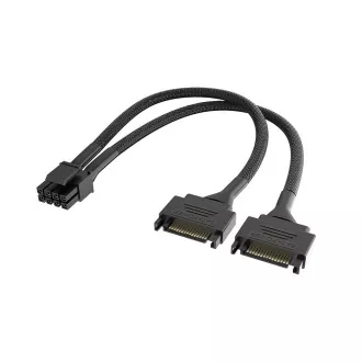 AKASA - Podwójny kabel zasilający SATA do 8-stykowego procesora