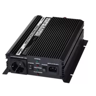 Przetwornica napięcia Carspa UPS1000-12 12V/230V 1000W z ładowarką 12V/10A i funkcją UPS