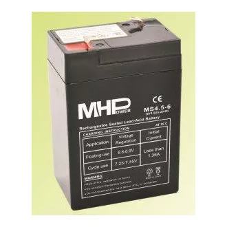 Akumulator MHPower VRLA AGM 6V/4,5Ah (MS4.5-6) Akumulator MHPower VRLA AGM 6V/4,5Ah (MS4.5-6)