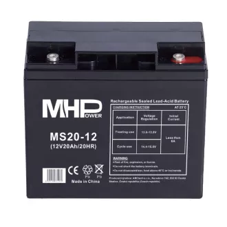 Akumulator kwasowo-ołowiowy MHPower MS20-12 AGM 12V/20Ah T5