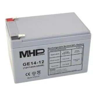 MHPower GE14-12 Akumulator żelowy 12V/14Ah, Faston F2 - 6,3mm, Deep Cycle MHPower GE14-12 Akumulator żelowy 12V/14Ah, Faston F2 - 6,3mm, Deep Cycle