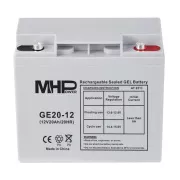 MHPower GE20-12 Akumulator żelowy 12V/20Ah, zacisk T1 - M5, Deep Cycle