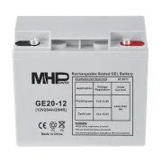 MHPower GE20-12 Akumulator żelowy 12V/20Ah, zacisk T1 - M5, Deep Cycle