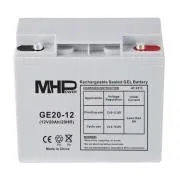 MHPower GE20-12 Akumulator żelowy 12V/20Ah, zacisk T1 - M5, Deep Cycle