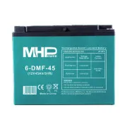 MHPower 6-DMF-45 Żelowy akumulator trakcyjny 12 V/45 Ah, zaciski D3 – M6, Deep Cycle