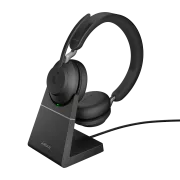 Jabra Evolve2 65/Stereo/USB/BT/bezprzewodowy/stojak/czarny