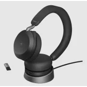 Jabra Evolve2 75/Stereo/ANC/USB-C/BT/bezprzewodowy/stojak/beżowy