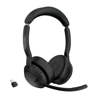 Jabra Evolve2 55/Stereo/ANC/USB-C/BT-USB/bezprzewodowy/czarny