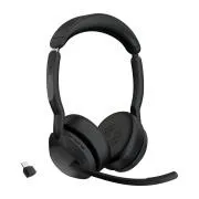 Jabra Evolve2 55/Stereo/ANC/USB-C/BT-USB/bezprzewodowy/czarny