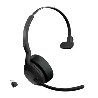 Jabra Evolve2 55/Mono/ANC/USB-C/BT-USB/bezprzewodowe/MS/czarny