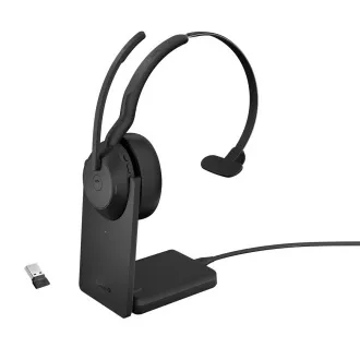 Jabra Evolve2 55/Mono/ANC/USB/BT-USB/bezprzewodowe/MS/stojak/czarny