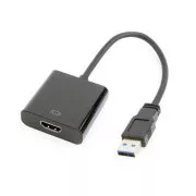 GEMBIRD USB 3.0 do HDMI, M/F, 15 cm, czarny