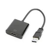 GEMBIRD USB 3.0 do HDMI, M/F, 15 cm, czarny