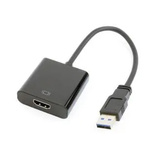 GEMBIRD USB 3.0 do HDMI, M/F, 15 cm, czarny GEMBIRD USB 3.0 do HDMI, M/F, 15 cm, czarny